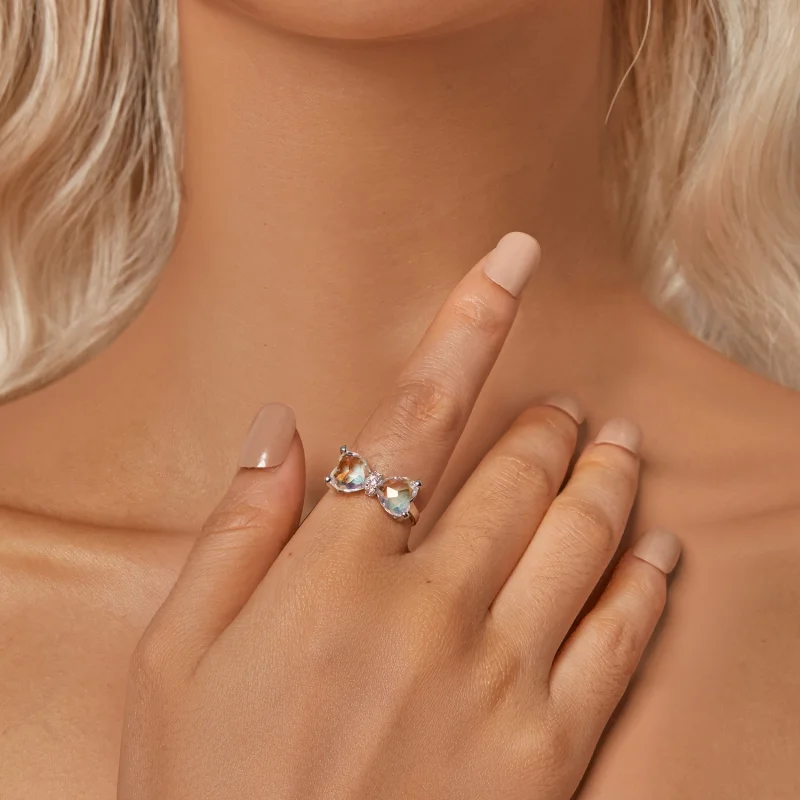 (image for) PANDORA Style Bow Large Center Stone Ring - SCR1000 - View 5