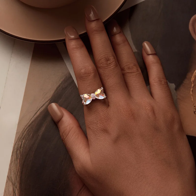 (image for) PANDORA Style Bow Large Center Stone Ring - SCR1000 - View 6