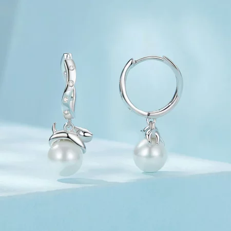 PANDORA Style Cat Shell Earrings - SCE1692