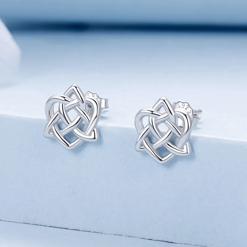 (image for) PANDORA Style Celtic Knot Earrings - BSE958 - View 2