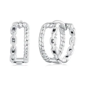 (image for) PANDORA Style Double Layer Ear Buckle Earrings - SCE1702