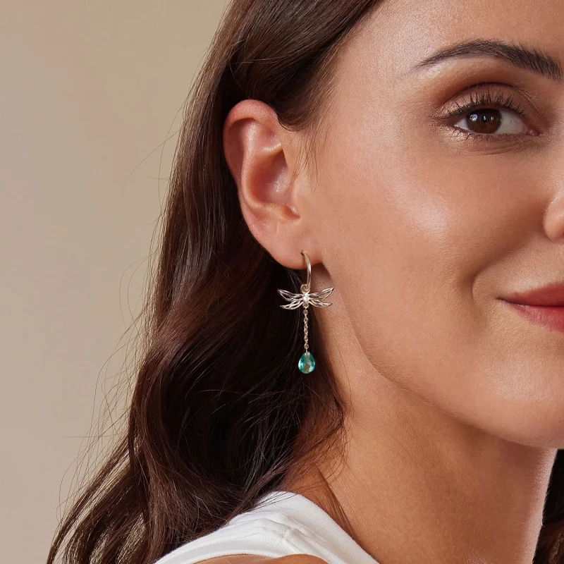 (image for) PANDORA Style Dragonfly Tassel Stud Earrings - SCE1699 - View 6