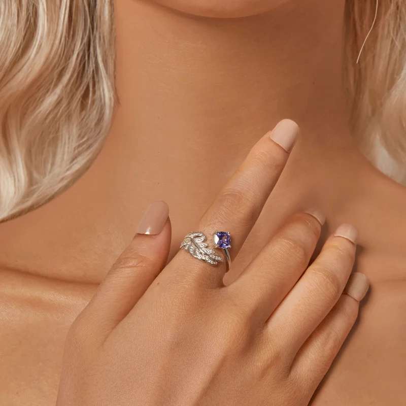 (image for) PANDORA Style Feather Open Ring - BSR518-E - View 6