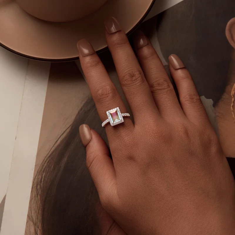 (image for) PANDORA Style Girls Large Center Stone Ring - SCR999 - View 6