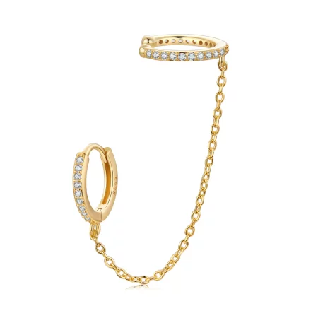 PANDORA Style Gold Plated Ear Cuffs - SCE1679-B PANDORA Style Gold Plated Ear Cuffs - SCE1679-B