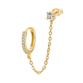 PANDORA Style Gold Plated Exquisite Earrings - SCE1678-B PANDORA Style Gold Plated Exquisite Earrings - SCE1678-B