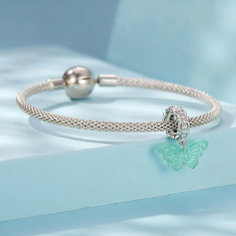 (image for) PANDORA Style Green Butterfly Dangle - SCC2712 - View 3