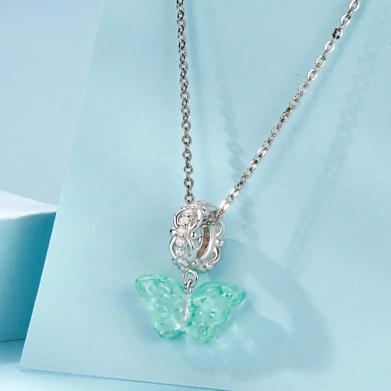 (image for) PANDORA Style Green Butterfly Dangle - SCC2712 - View 5