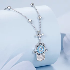 PANDORA Style Hand Of Fatima Necklace - BSN369 PANDORA Style Hand Of Fatima Necklace - BSN369