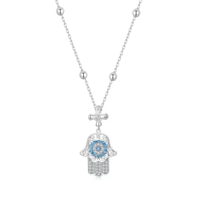 PANDORA Style Hand Of Fatima Necklace - BSN369 PANDORA Style Hand Of Fatima Necklace - BSN369