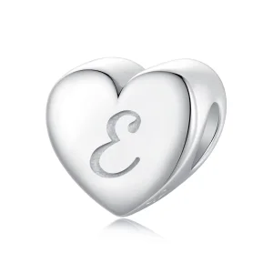 PANDORA Style Heart Letter E Charm - SCP065Charm -E (image for) PANDORA Style Heart Letter E Charm - SCP065Charm -E