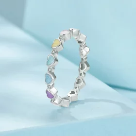PANDORA Style Heart Shaped Colorful Dopamine Ring - SCR995 PANDORA Style Heart Shaped Colorful Dopamine Ring - SCR995