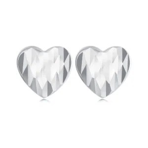 (image for) PANDORA Style Heart Shaped Flower Earrings - SCE1703