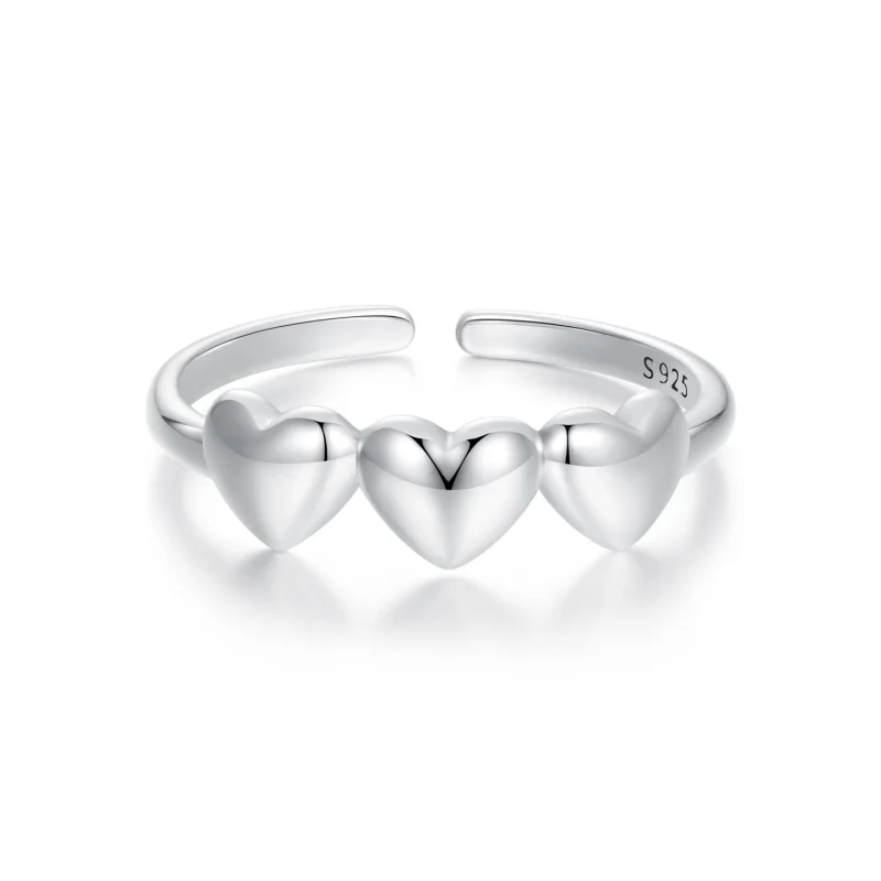 (image for) PANDORA Style Heart Shaped Open Ring - SCR1001-E - Product Image