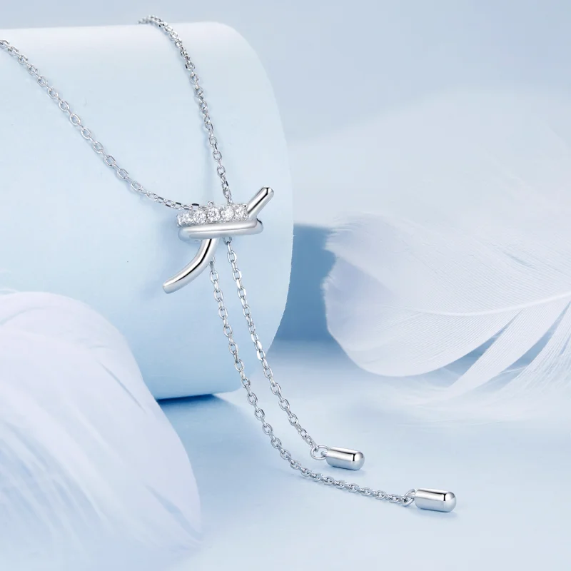 (image for) PANDORA Style Knot Pull Y Necklace - BSN370 - View 2