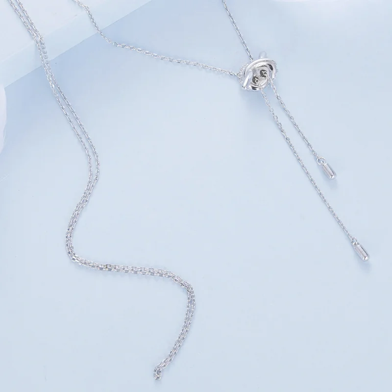 (image for) PANDORA Style Knot Pull Y Necklace - BSN370 - View 4