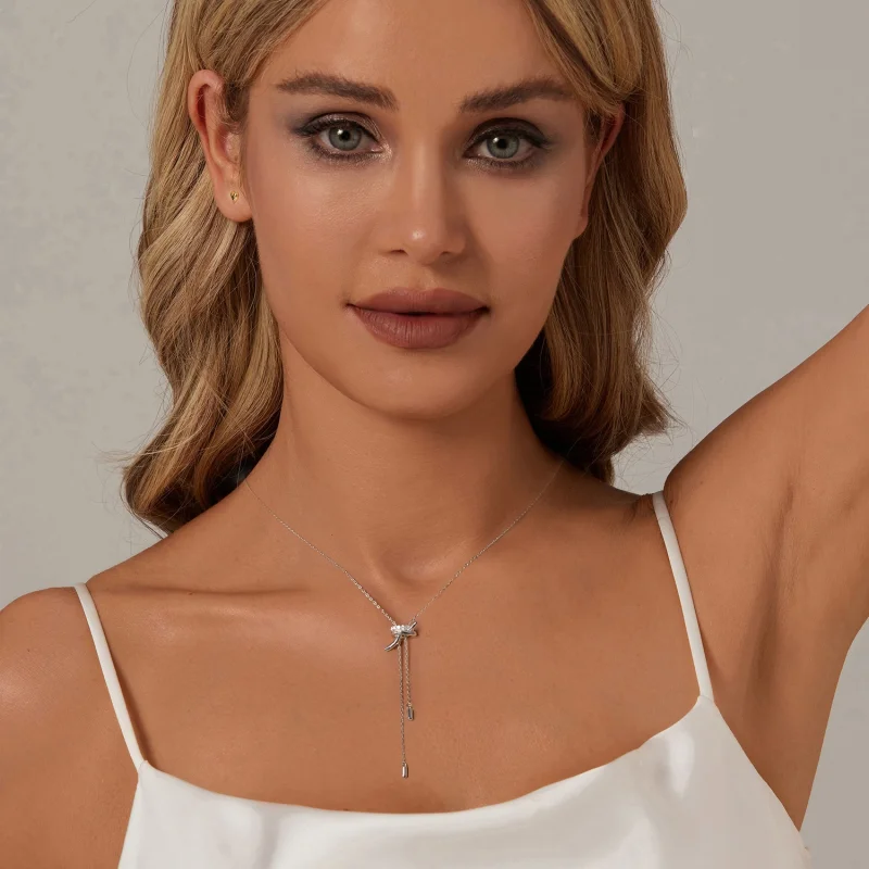 (image for) PANDORA Style Knot Pull Y Necklace - BSN370 - View 6