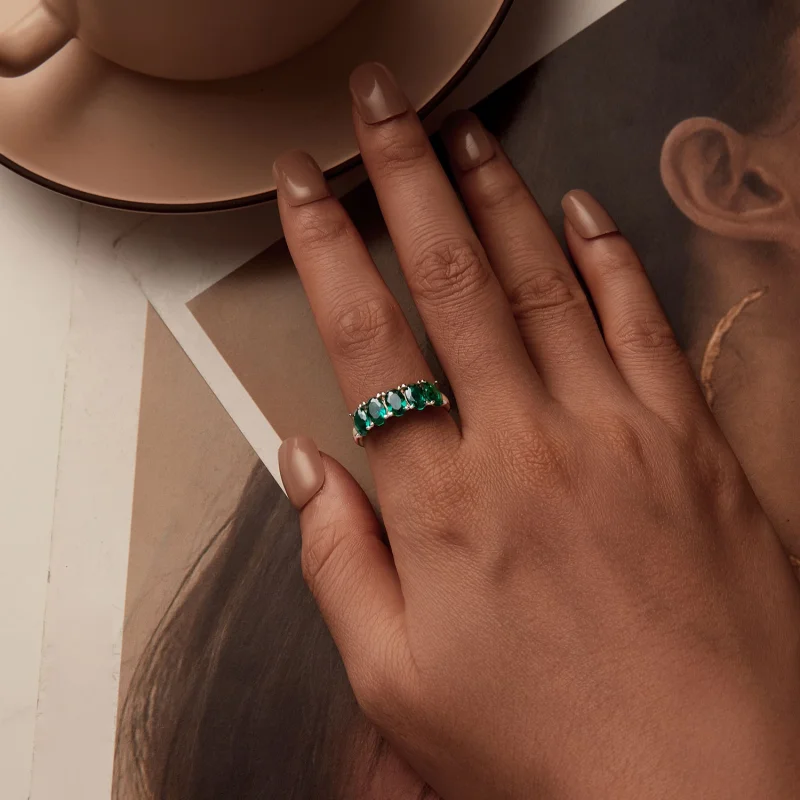 (image for) PANDORA Style Luxurious Green Zirconium Ring - BSR522 - View 6