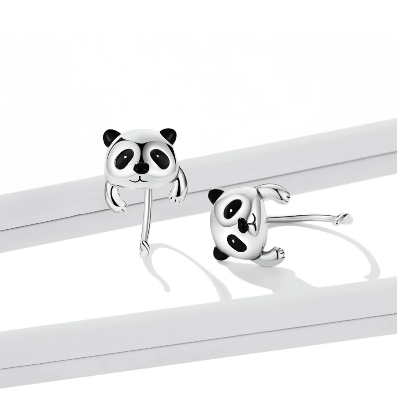 (image for) PANDORA Style Mini Panda Earrings - BSE568 - View 4