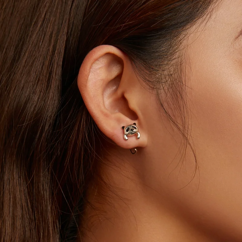 (image for) PANDORA Style Mini Panda Earrings - BSE568 - View 6