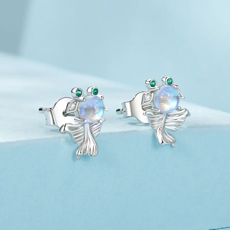 (image for) PANDORA Style Moonlight Fish Earrings - SCE1693 - View 2