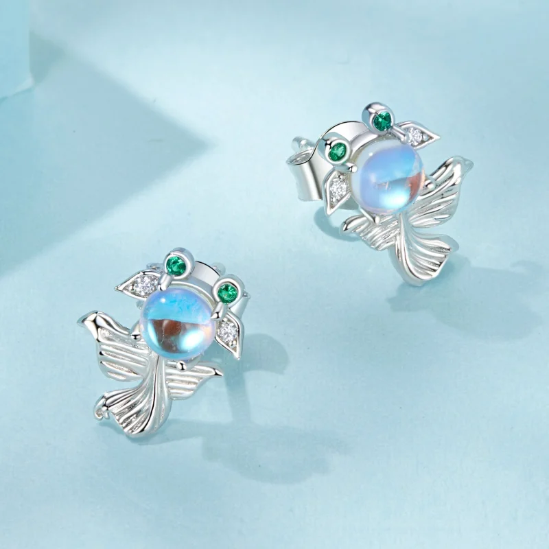 (image for) PANDORA Style Moonlight Fish Earrings - SCE1693 - View 3