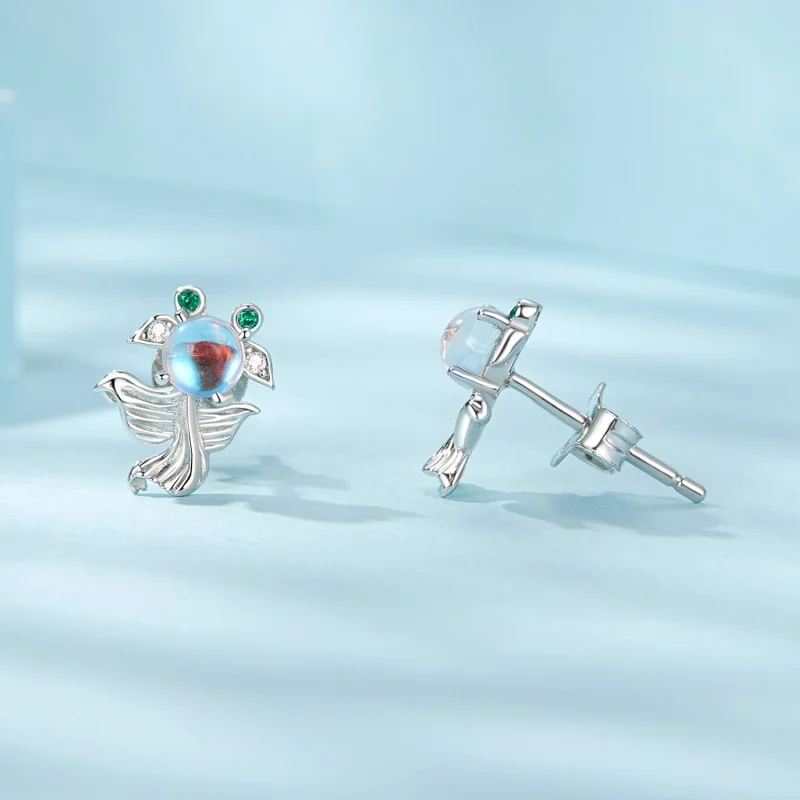 (image for) PANDORA Style Moonlight Fish Earrings - SCE1693 - View 4