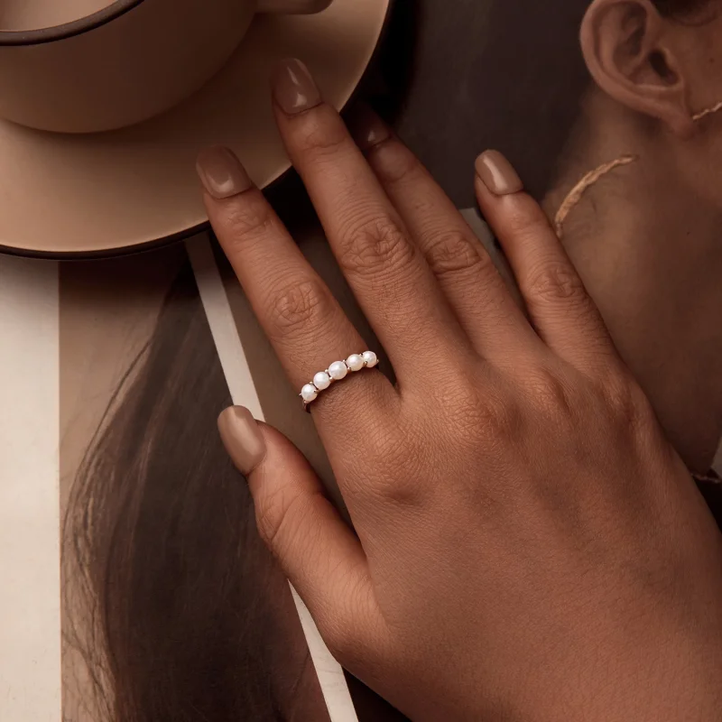 (image for) PANDORA Style Natural Pearl Ring - BSR510 - View 6