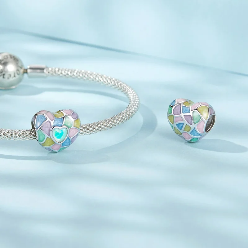 (image for) PANDORA Style Neon Hearts Charm - SCC2708 - View 4