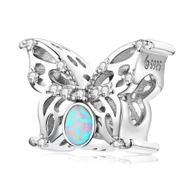 PANDORA Style Opal Butterfly Charm - BSC558 PANDORA Style Opal Butterfly Charm - BSC558
