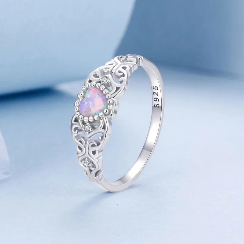 (image for) PANDORA Style Pink Opal Ring - BSR512 - View 2