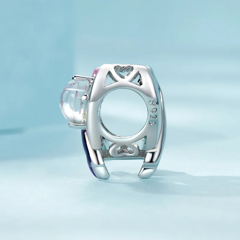 (image for) PANDORA Style Pink Ribbon Charm - SCC2685 - View 3