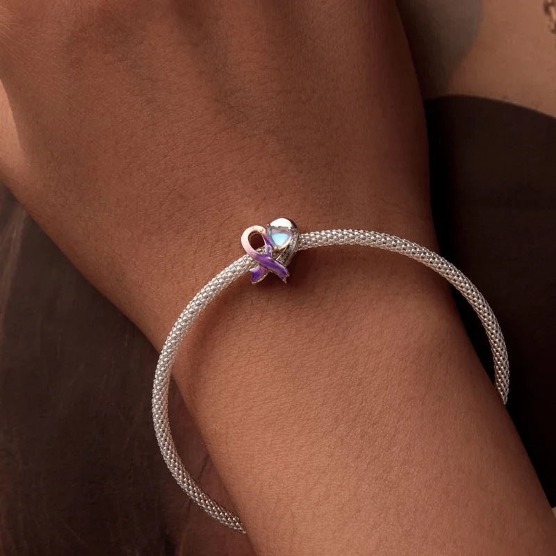 (image for) PANDORA Style Pink Ribbon Charm - SCC2685 - View 7