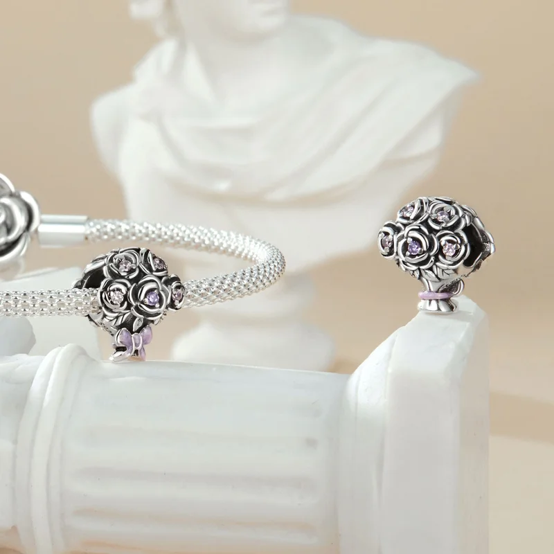 (image for) PANDORA Style Rose Bouquet Charm - SCC2704 - View 4