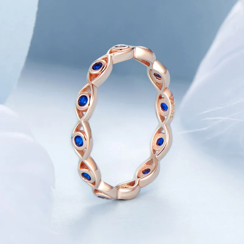 (image for) PANDORA Style Rose Gold Devil's Eye Ring - BSR212-C - View 2