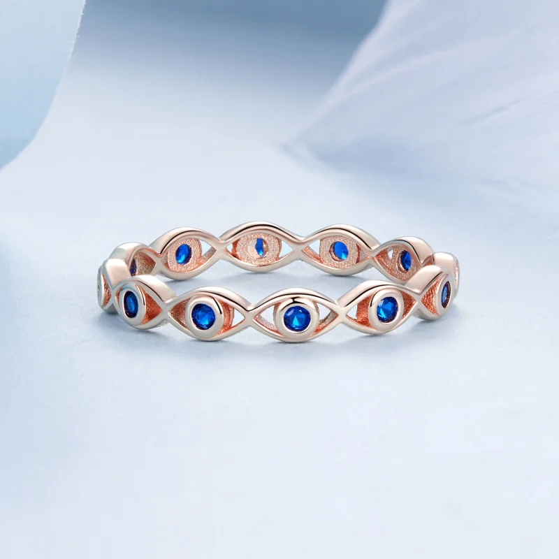 (image for) PANDORA Style Rose Gold Devil's Eye Ring - BSR212-C - View 3