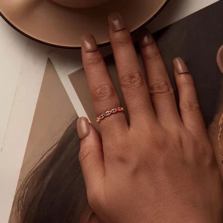 PANDORA Style Rose Gold Devil's Eye Ring - BSR212-C