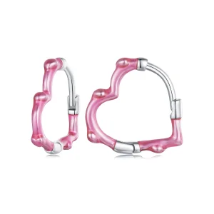 (image for) PANDORA Style Rose Heart-Shaped Earrings - SCE1698