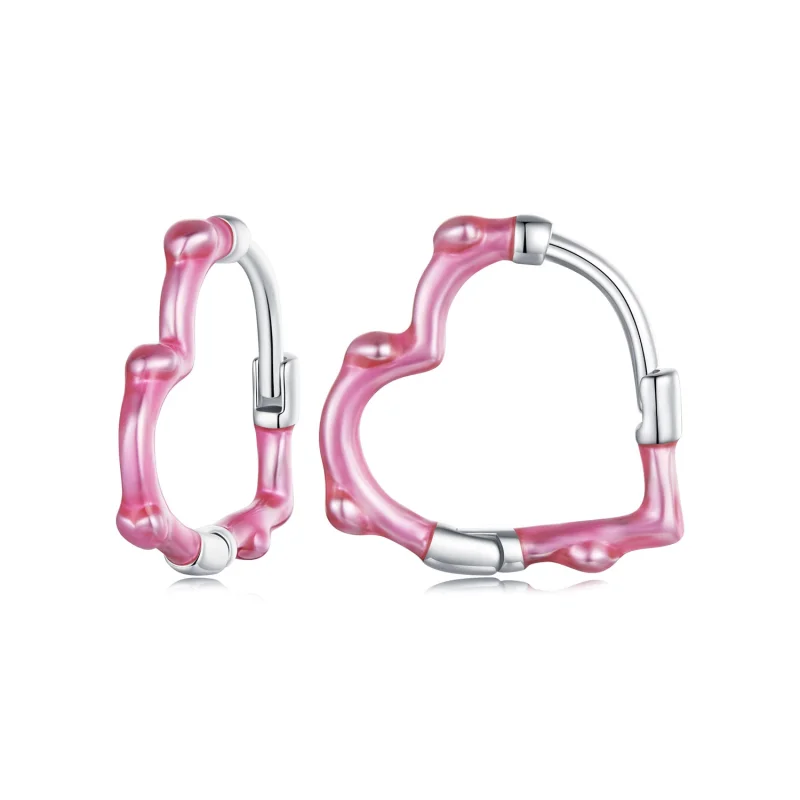 (image for) PANDORA Style Rose Heart-Shaped Earrings - SCE1698 - Product Image