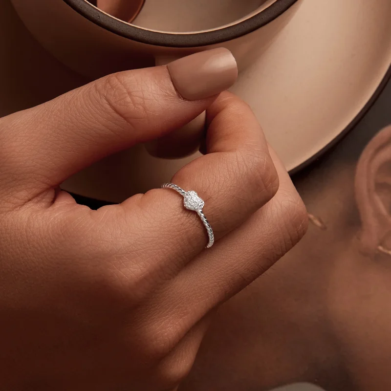 (image for) PANDORA Style Shining Heart Ring - BSR516 - View 7