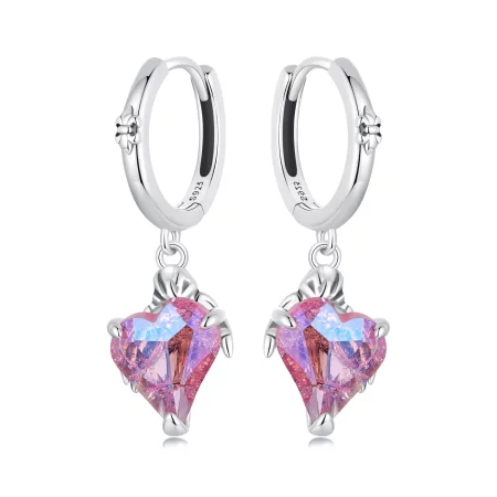 PANDORA Style Skeleton Hand Heart Shaped Earrings - SCE1705