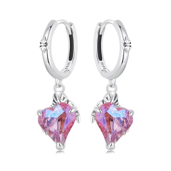 PANDORA Style Skeleton Hand Heart Shaped Earrings - SCE1705