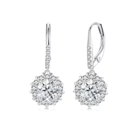 PANDORA Style Sparkling 1Ct Moissanite Earrings (Two Certificates) - MSE046 PANDORA Style Sparkling 1Ct Moissanite Earrings (Two Certificates) - MSE046
