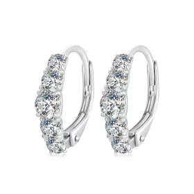 PANDORA Style Sparkling Moissanite Earrings (Two Certificates) - MSE045