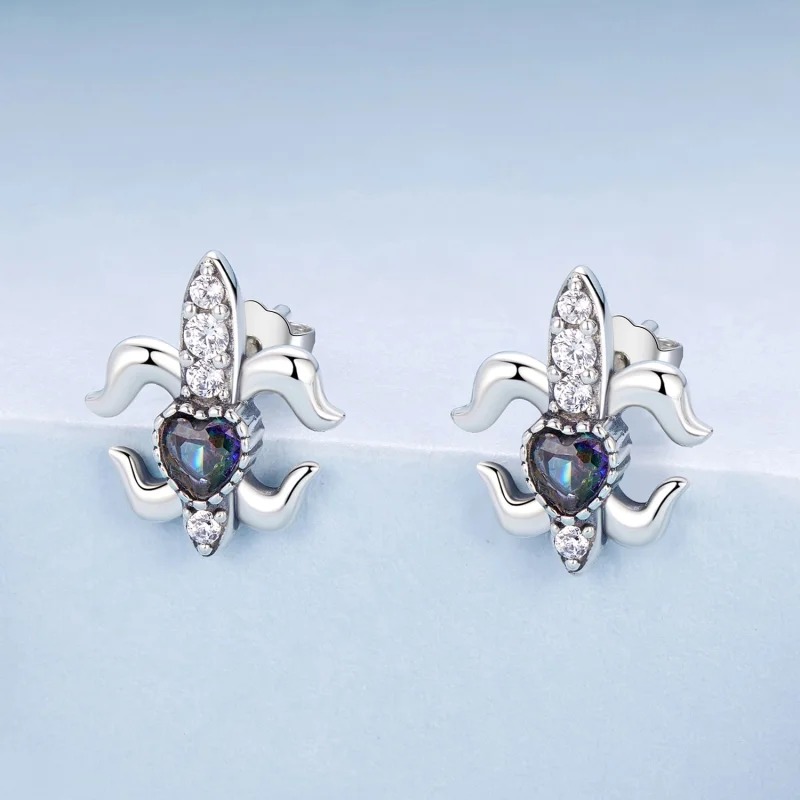 (image for) PANDORA Style Vintage Iris Stud Earrings - BSE968 - View 2