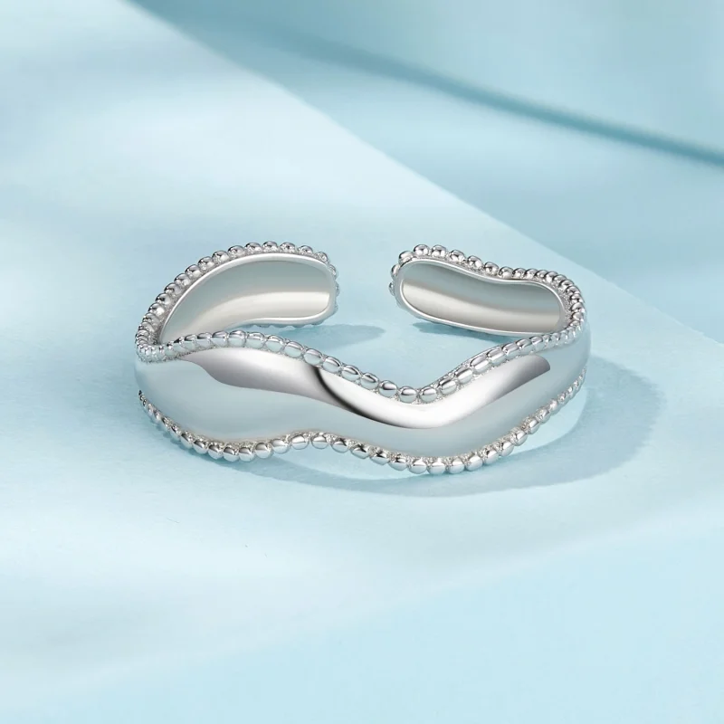 (image for) PANDORA Style Wave Ring - SCR1002-E - View 3