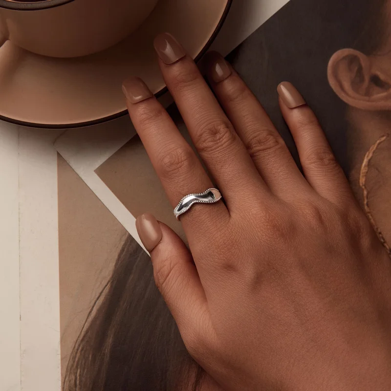 (image for) PANDORA Style Wave Ring - SCR1002-E - View 4