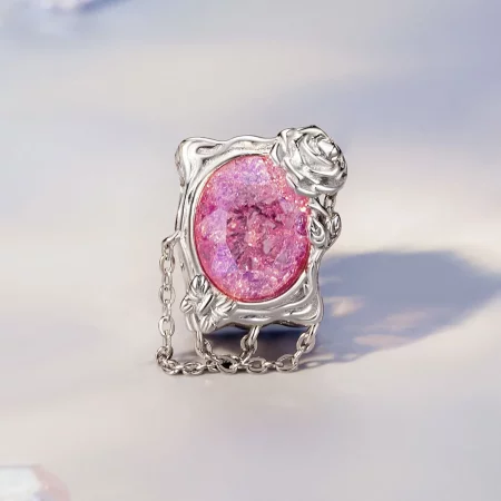 PANDORA Style Withered Oil Painting Rose Charm - SCC2698