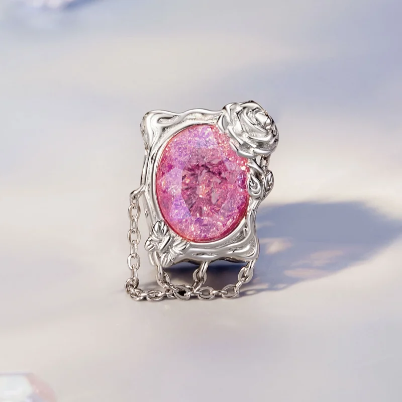 (image for) PANDORA Style Withered Oil Painting Rose Charm - SCC2698 - View 2