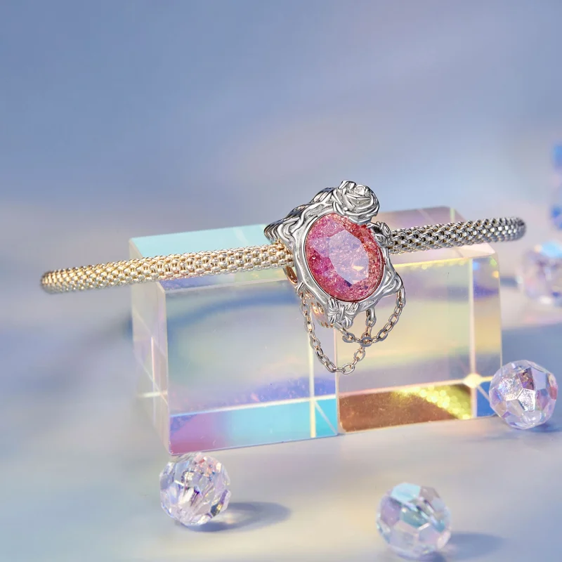 (image for) PANDORA Style Withered Oil Painting Rose Charm - SCC2698 - View 3